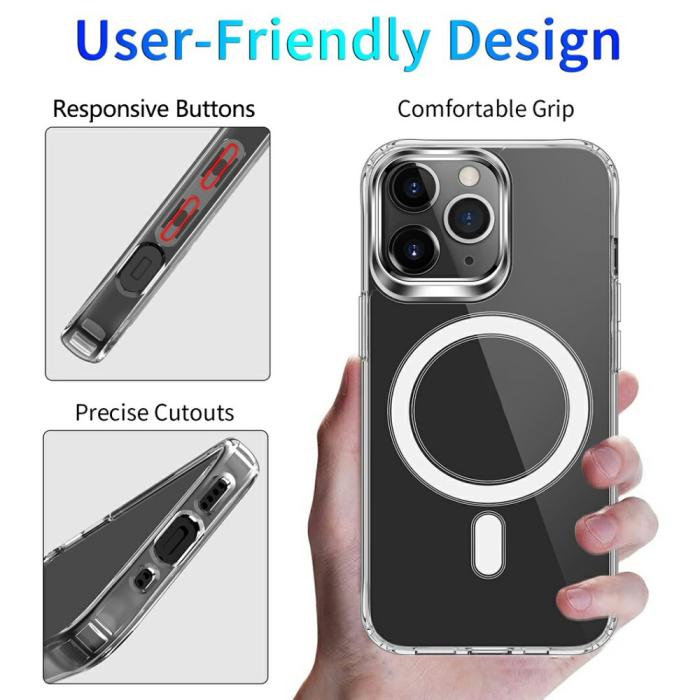 Bild 3,  iPhone 13 Pro - MagSafe Hybrid Skal - Transparent - Teknikhallen.se