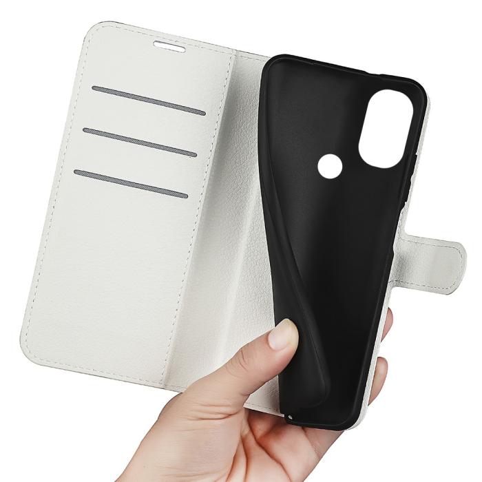 Bild 6,  Samsung Galaxy A03 Fodral Litchi Läder Vit - Teknikhallen.se