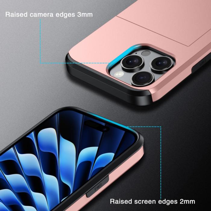 Bild 4,  iPhone 16 Pro Max Skal Hybrid Kortfack Vit - Teknikhallen.se