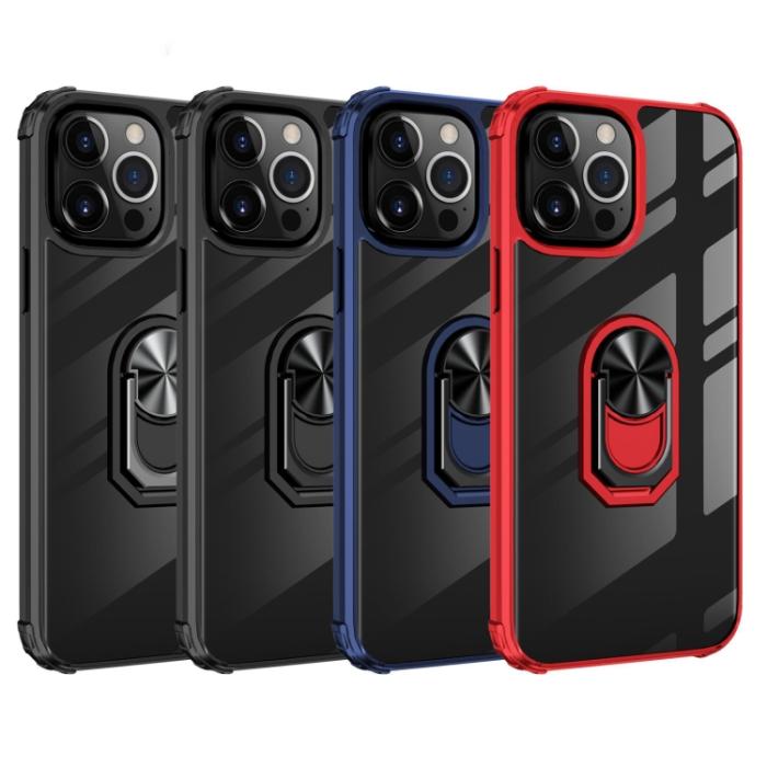 Bild 2,  iPhone 14 Plus Skal Shockproof Ring Hybrid Blå - Teknikhallen.se