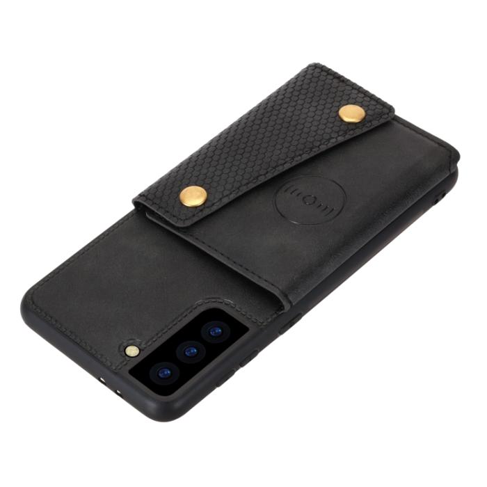 Bild 4,  Samsung Galaxy S22 Skal Med Kortfack Och Magnet Svart - Teknikhallen.se