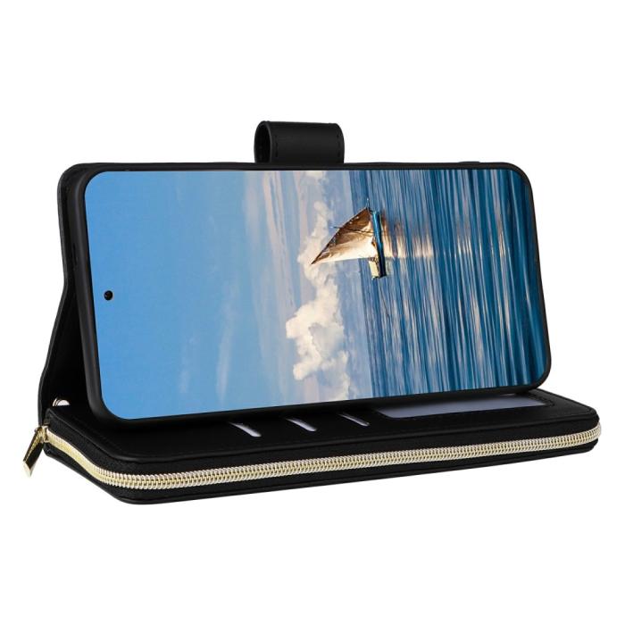 Bild 4,  Samsung Galaxy S25 Fodral Rhombus Läder Svart - Teknikhallen.se