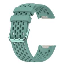  Fitbit Charge 6 / 5 Armband Silikon Ih&aring;ligt Svartaktig Gr&ouml;n - Teknikhallen.se