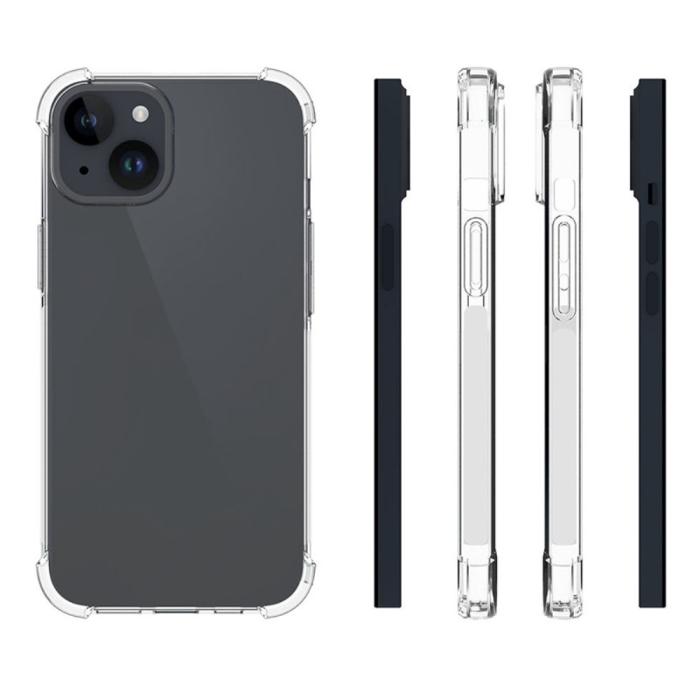 Bild 5,  iPhone 15 Plus Skal Shockproof TPU Transparent - Teknikhallen.se