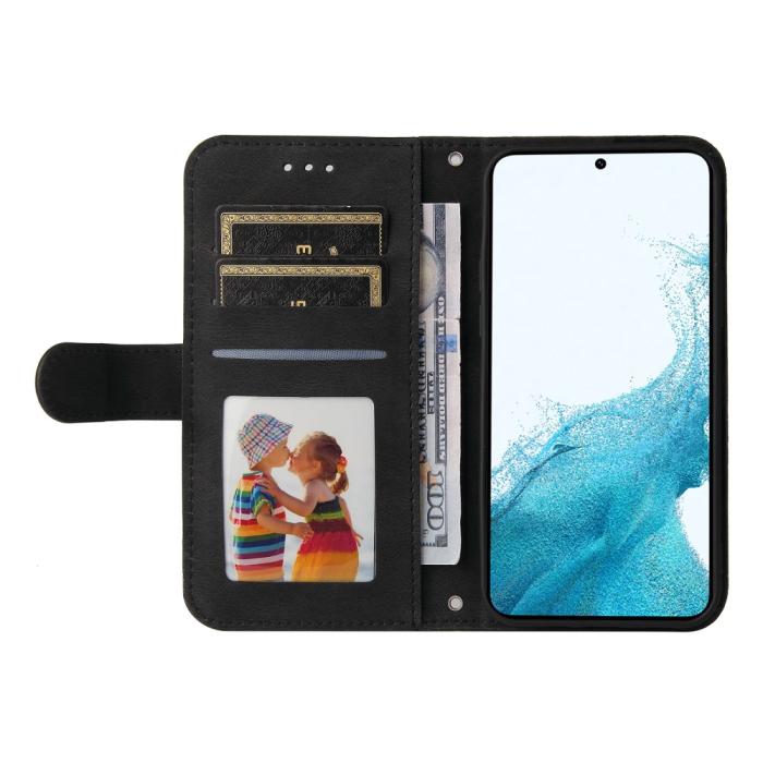 Bild 2,  Samsung Galaxy A54 5G Fodral Skin Touch Läder Svart - Teknikhallen.se