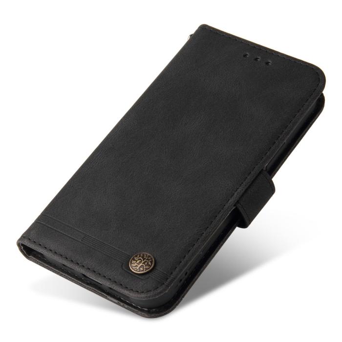Bild 5,  Samsung Galaxy A54 5G Fodral Skin Touch Läder Svart - Teknikhallen.se