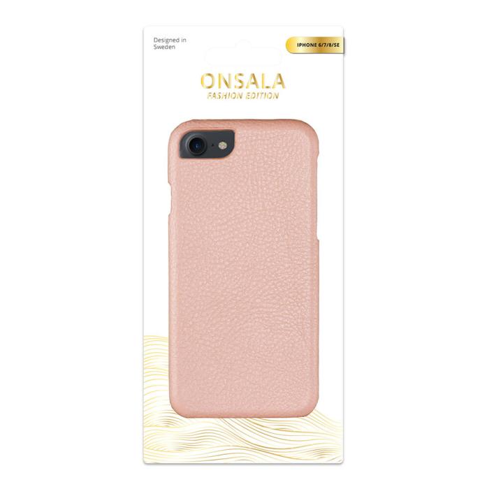Bild 2, Onsala ONSALA iPhone 6/7/8/SE Skal Äkta Läder Roséguld - Teknikhallen.se
