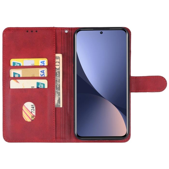 Bild 3,  Xiaomi 13 5G Fodral Solid Läder Röd - Teknikhallen.se