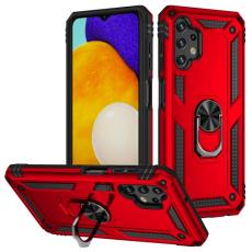  Samsung Galaxy A13 4G Skal Shockproof Ring Armor R&ouml;d - Teknikhallen.se