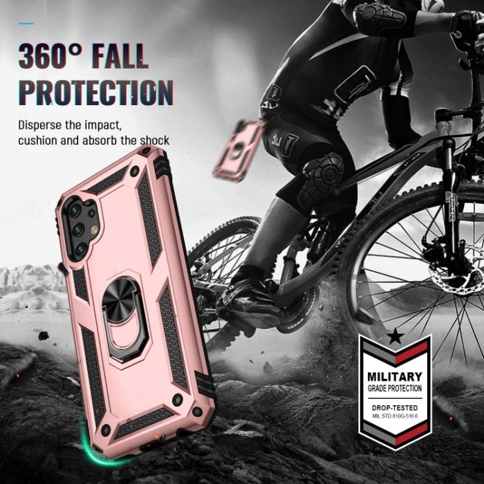 Bild 6,  Samsung Galaxy A13 4G Skal Shockproof Ring Armor Roséguld - Teknikhallen.se