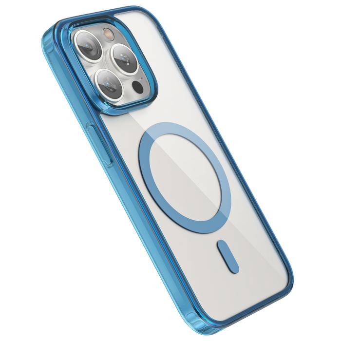 Bild 3, ColorPop ColorPop iPhone 15 Pro Max Skal CH MagSafe Transparent/Mörk Blå - Teknikhallen.se