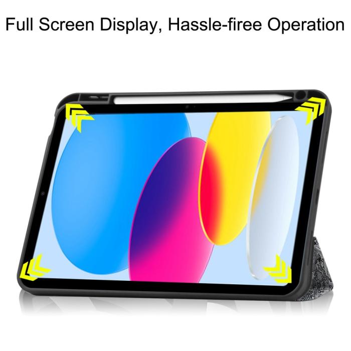 Bild 4,  iPad 11 2025 / 10.9 2022 Fodral Tri-Fold Pennhållare Eiffeltornet - Teknikhallen.se