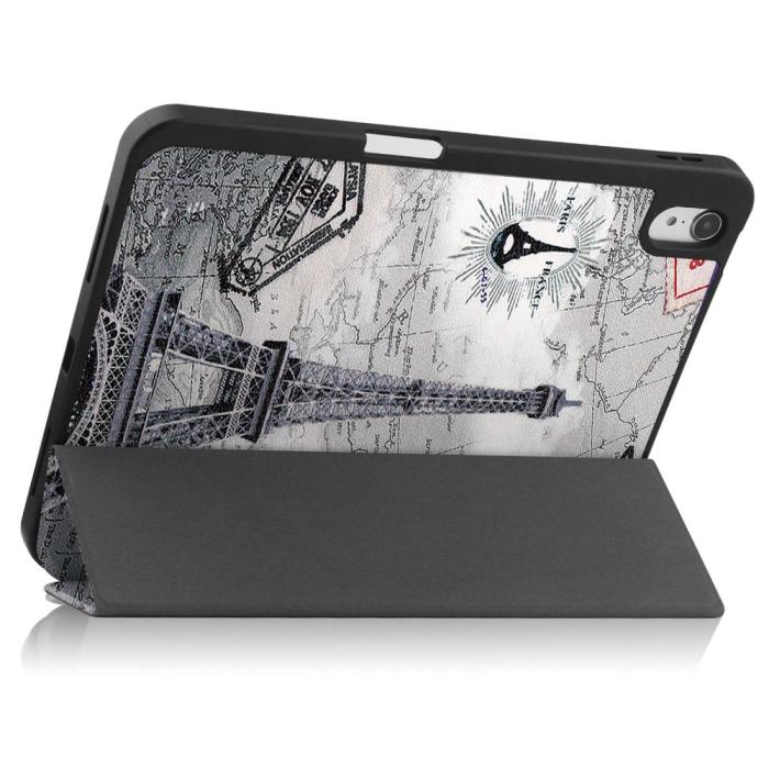 Bild 5,  iPad 11 2025 / 10.9 2022 Fodral Tri-Fold Pennhållare Eiffeltornet - Teknikhallen.se