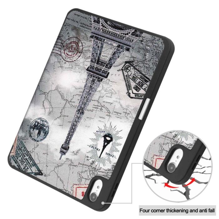 Bild 6,  iPad 11 2025 / 10.9 2022 Fodral Tri-Fold Pennhållare Eiffeltornet - Teknikhallen.se