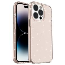  iPhone 14 Pro Max Skal Shockproof Glitter TPU Ros&eacute;guld - Teknikhallen.se