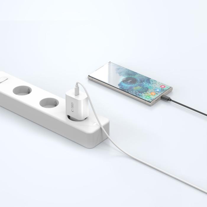 Bild 6, Tech-Protect Tech-Protect 20W PD USB-C Väggladdare Vit - Teknikhallen.se