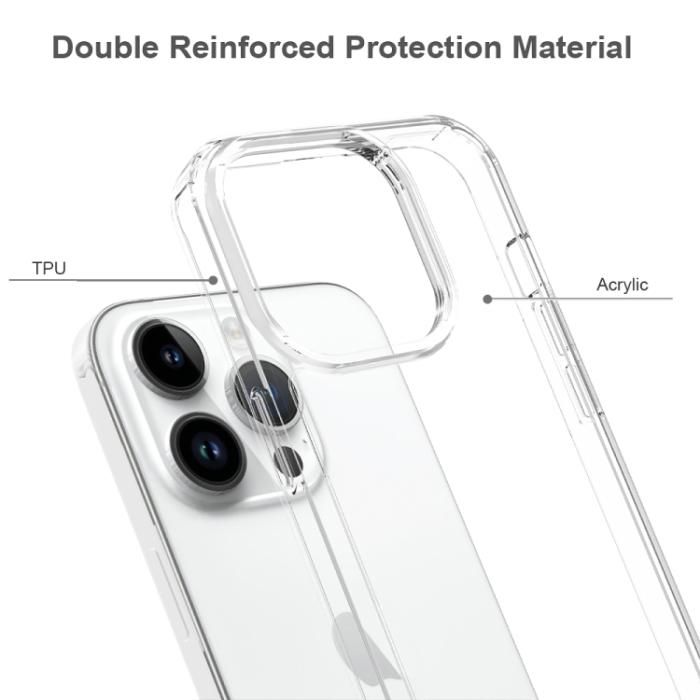 Bild 3,  iPhone 15 Pro Skal Akryl/TPU Shockproof Svart - Teknikhallen.se