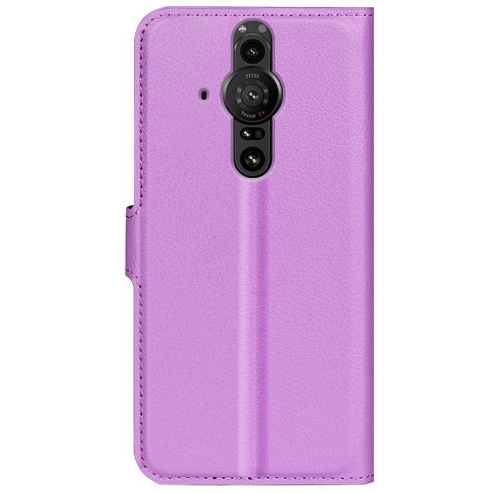 Bild 3,  Sony Xperia Pro-I Fodral Litchi Textur Lila - Teknikhallen.se