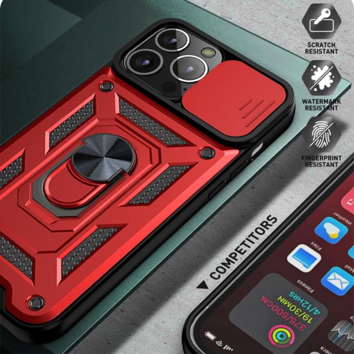 Bild 6,  iPhone 13 Pro - CamShield Hybrid Ring Skal - Silver - Teknikhallen.se