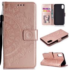  iPhone XR - Mandala Pl&aring;nboksfodral - Ros&eacute;guld - Teknikhallen.se