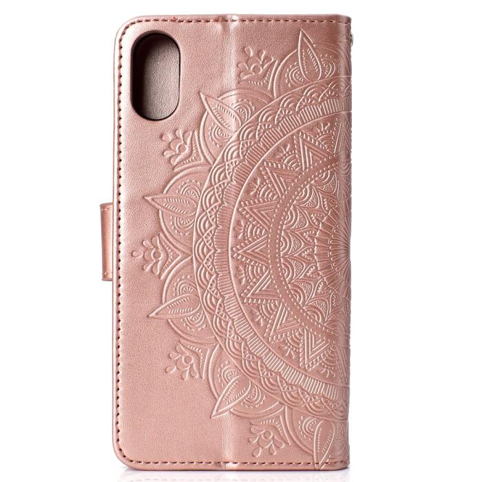 Bild 3,  iPhone XR - Mandala Plånboksfodral - Roséguld - Teknikhallen.se