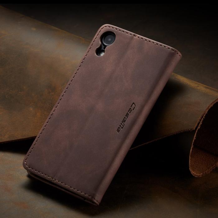 Bild 2, CASEME iPhone XR - CASEME Retro Plånboksfodral - Mörk Brun - Teknikhallen.se