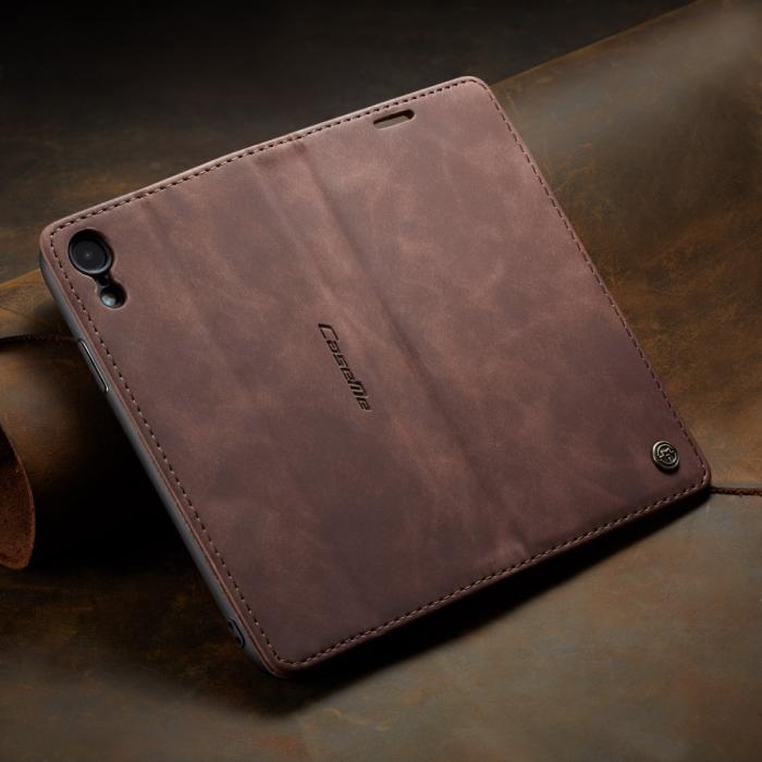 Bild 5, CASEME iPhone XR - CASEME Retro Plånboksfodral - Mörk Brun - Teknikhallen.se