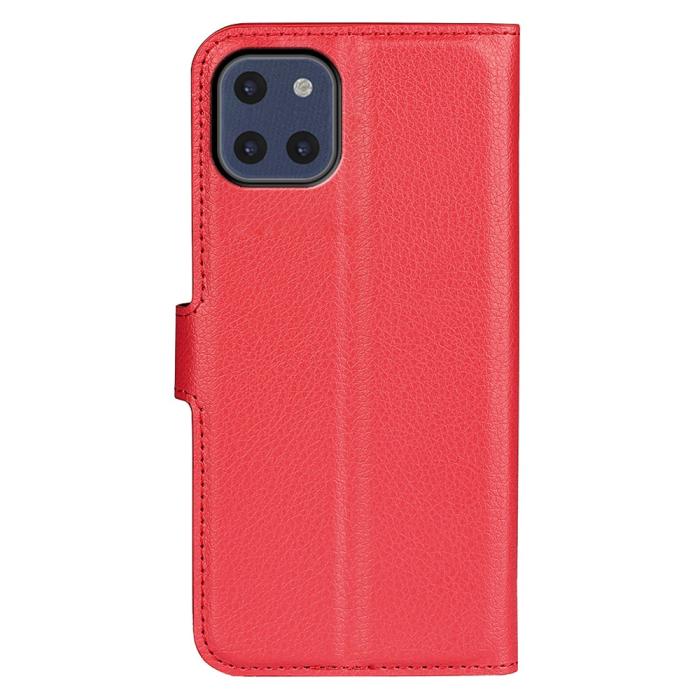Bild 3,  Samsung Galaxy A03 Fodral Litchi Läder Röd - Teknikhallen.se