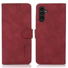 KHAZNEH KHAZNEH Galaxy A14 4G/5G Fodral Retro L&auml;der R&ouml;d - Teknikhallen.se