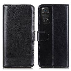  Xiaomi Redmi Note 11 4G Fodral Crazy Horse L&auml;der Svart - Teknikhallen.se
