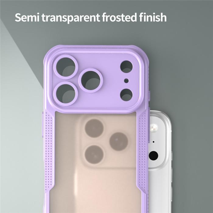 Bild 4,  iPhone 18 Pro / 17 Pro Skal Hybrid Frostat Transparent Lila - Teknikhallen.se