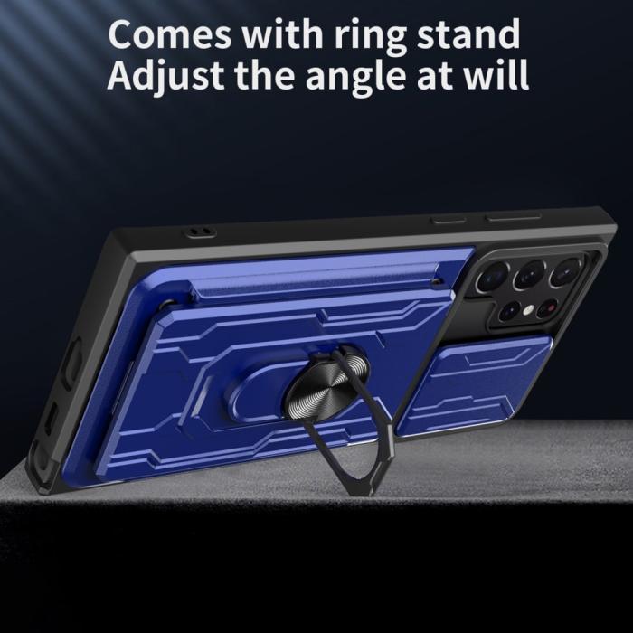 Bild 2,  Samsung Galaxy S22 Ultra Skal Hybrid Armor Ring Roséguld - Teknikhallen.se