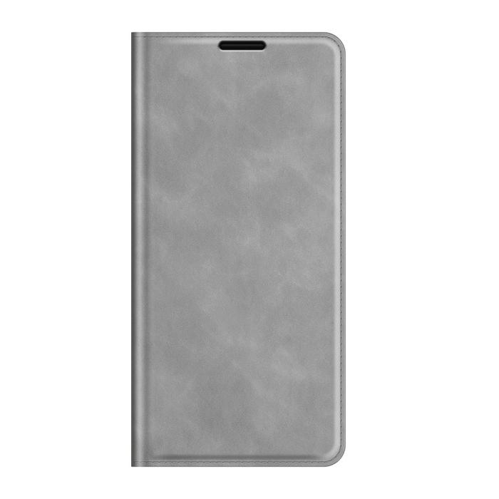 Bild 2,  Samsung Galaxy S22 Ultra Fodral Flip Läder Grå - Teknikhallen.se
