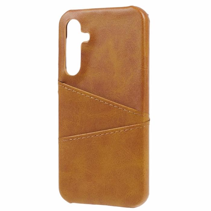 Bild 4,  Samsung Galaxy S23 FE Skal Läderbelagt Med Kortfack Brun - Teknikhallen.se