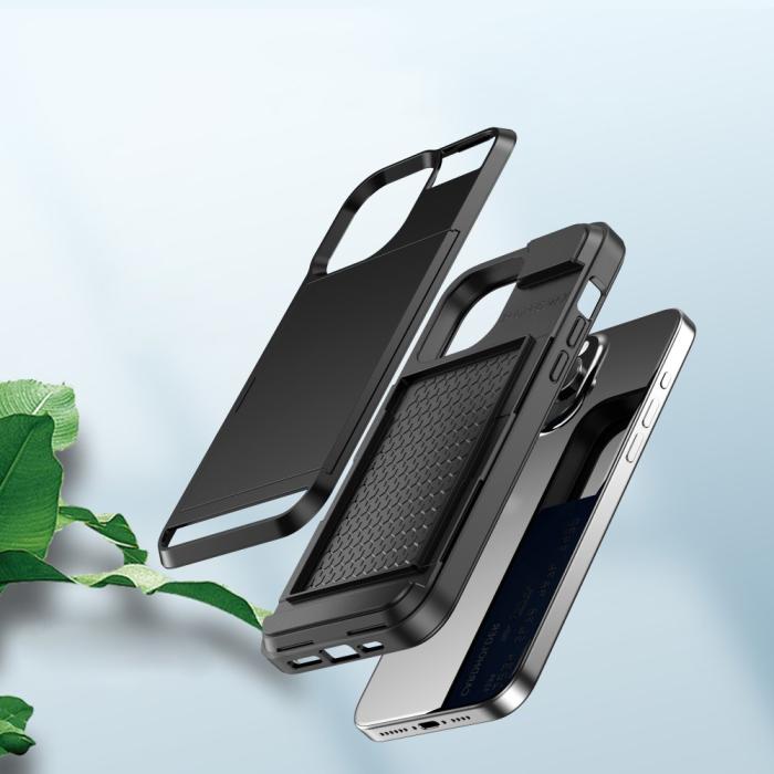 Bild 6,  iPhone 15 Skal Hybrid Armor Med Kortfack Svart - Teknikhallen.se