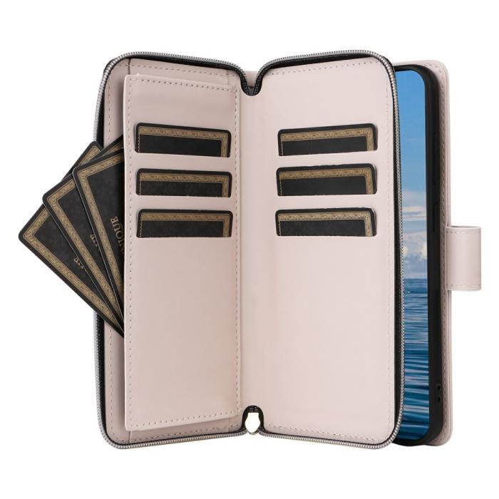 Bild 3,  Samsung Galaxy S25 Fodral Rhombus Läder Beige - Teknikhallen.se