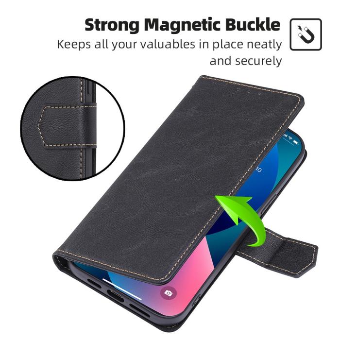 Bild 4,  iPhone 15 Fodral RFID Läder Svart - Teknikhallen.se