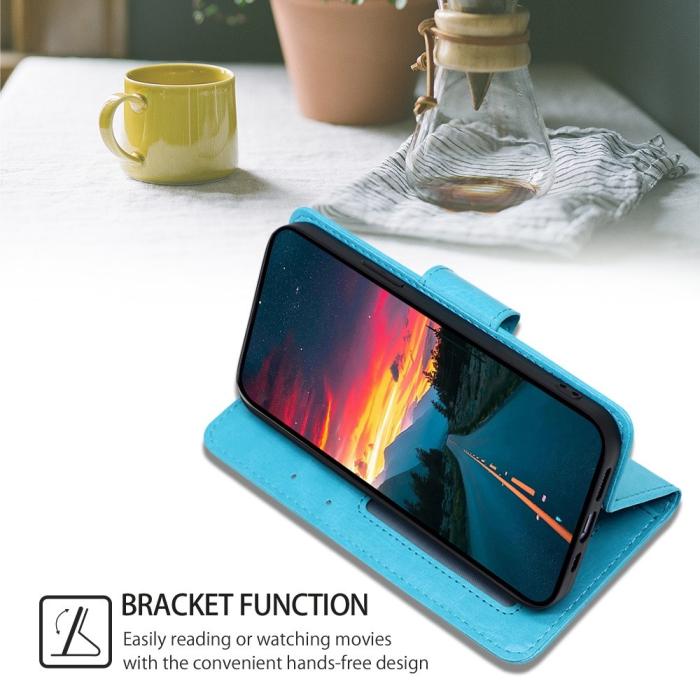 Bild 3,  Samsung Galaxy S23 Plus Fodral Läder Ljus Blå - Teknikhallen.se