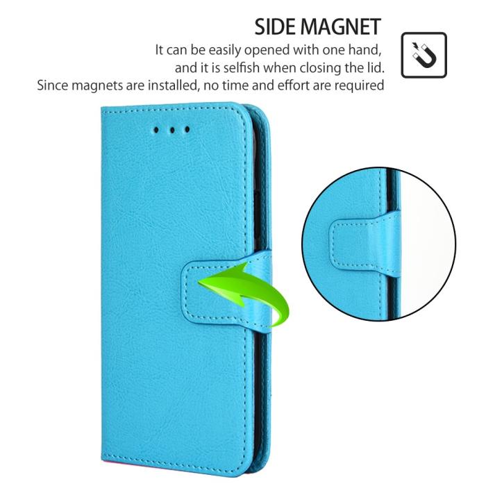 Bild 4,  Samsung Galaxy S23 Plus Fodral Läder Ljus Blå - Teknikhallen.se