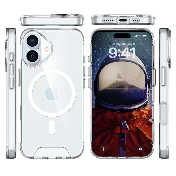 Bild 4,  iPhone 16 Plus Skal MagSafe Transparent - Teknikhallen.se