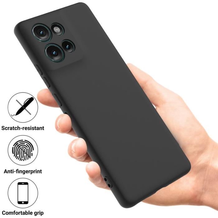 Bild 3,  Motorola Edge 50 Skal Liquid Silikon Svart - Teknikhallen.se