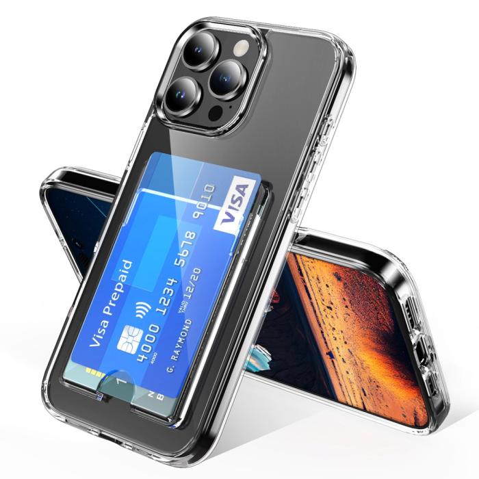 Bild 2,  iPhone 16 Pro Max Skal Med Kortfack Transparent - Teknikhallen.se