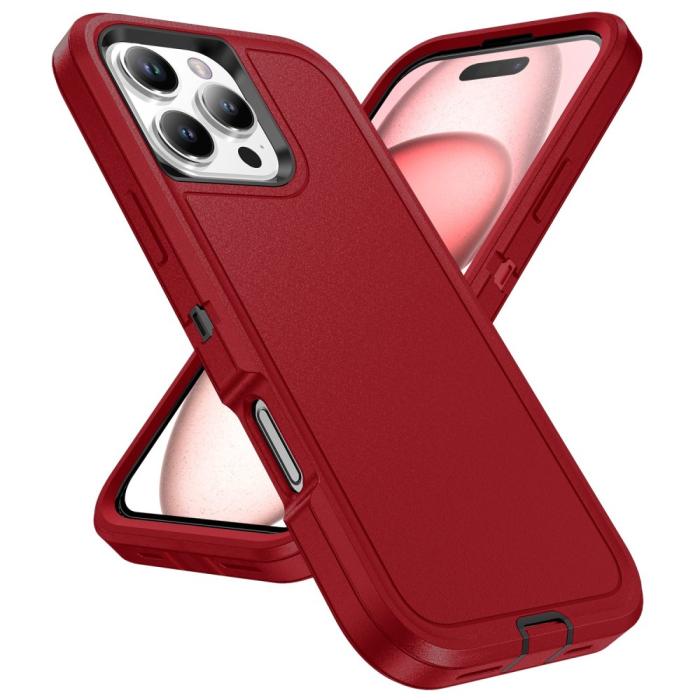 Bild 2,  iPhone 16 Pro Skal Xtreme Shockproof Hybrid Röd - Teknikhallen.se