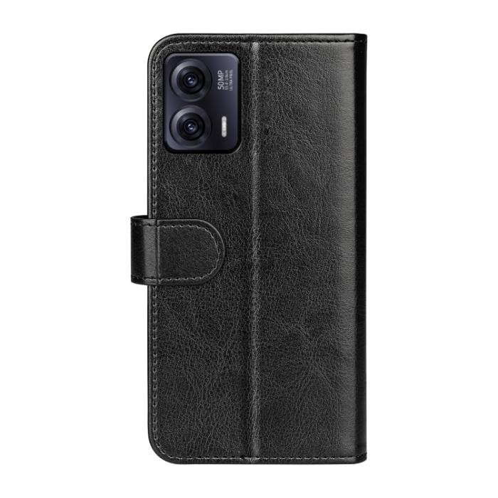 Bild 3,  Motorola Moto G73 5G Fodral Crazy Horse Läder Svart - Teknikhallen.se