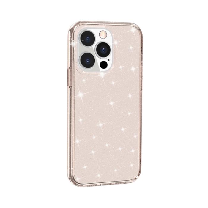 Bild 2,  iPhone 14 Pro Max Skal Shockproof Glitter TPU Roséguld - Teknikhallen.se