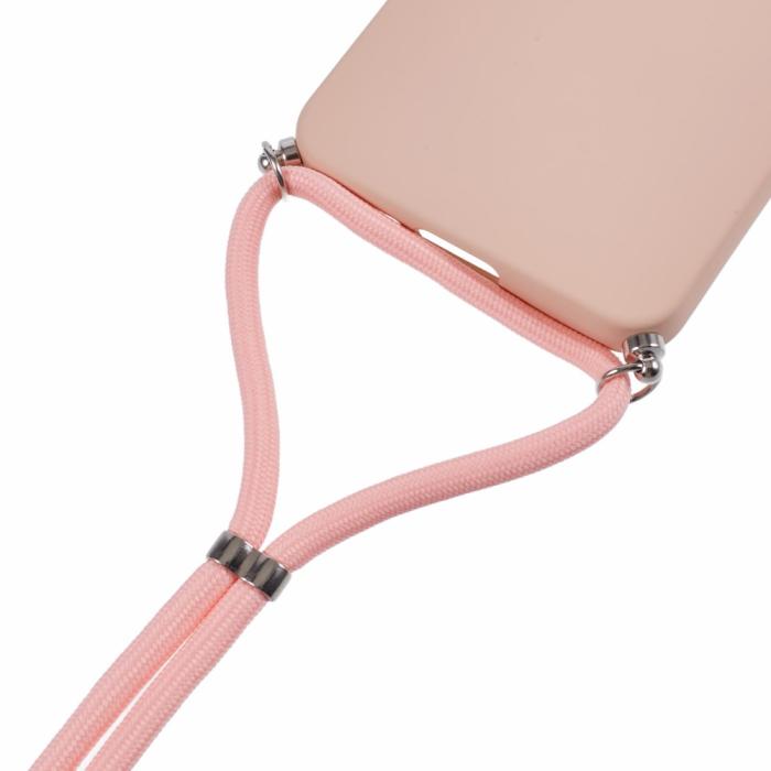 Bild 4,  Samsung Galaxy S25 Skal TPU Med Mobilsnöre Rosa - Teknikhallen.se