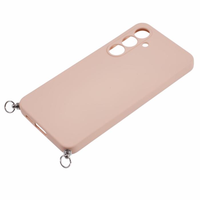 Bild 5,  Samsung Galaxy S25 Skal TPU Med Mobilsnöre Rosa - Teknikhallen.se