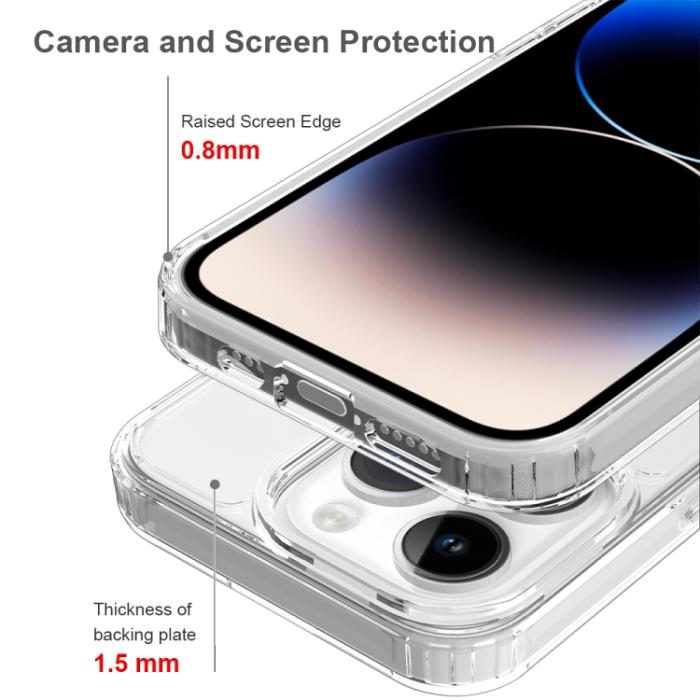 Bild 6,  iPhone 15 Pro Skal Akryl/TPU Shockproof Svart - Teknikhallen.se