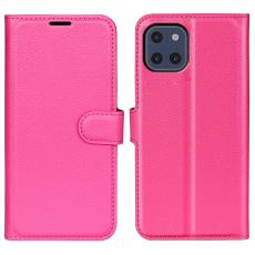  Samsung Galaxy A03 Fodral Litchi L&auml;der Rosa - Teknikhallen.se