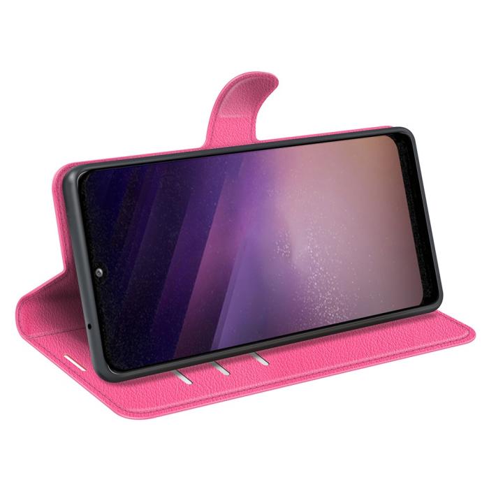 Bild 5,  Samsung Galaxy A03 Fodral Litchi Läder Rosa - Teknikhallen.se